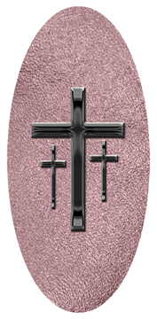 DG5000-517-BK-SH-OR Black 3 Crosses Shimmer Orchid